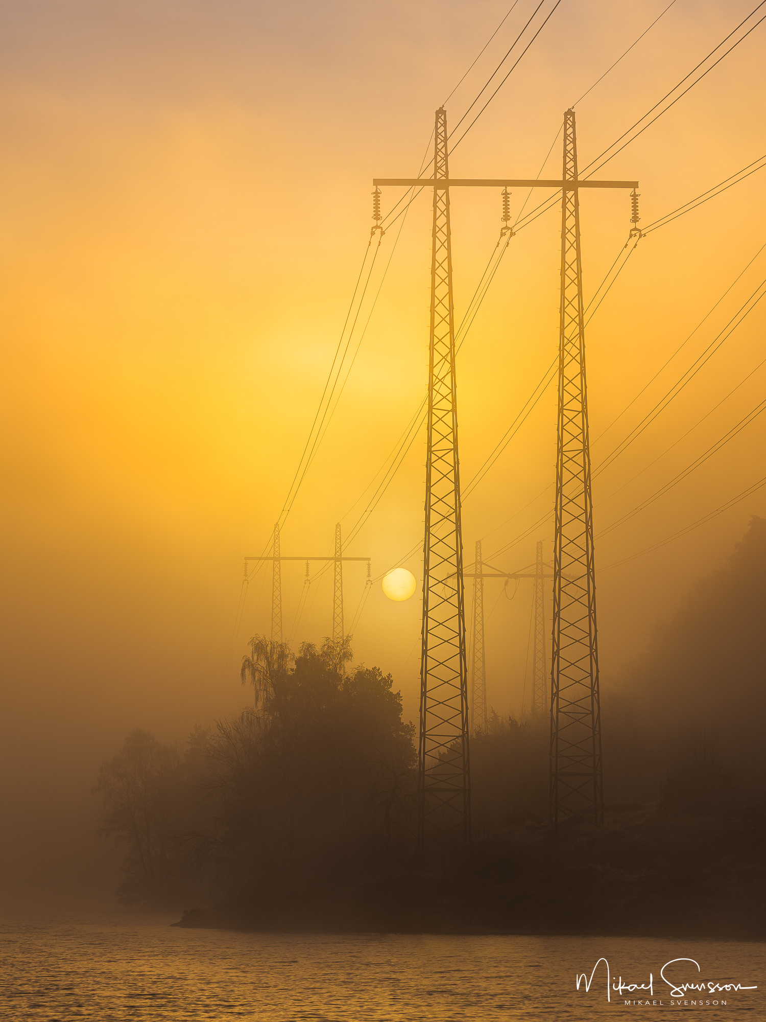Soluppgång vid Södra Långevattnet, Mölndal.