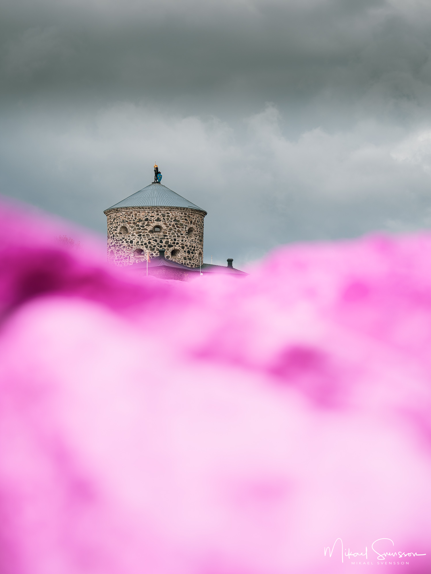 Skansen Lejonet bakom konstverket bLINK, Göteborg.