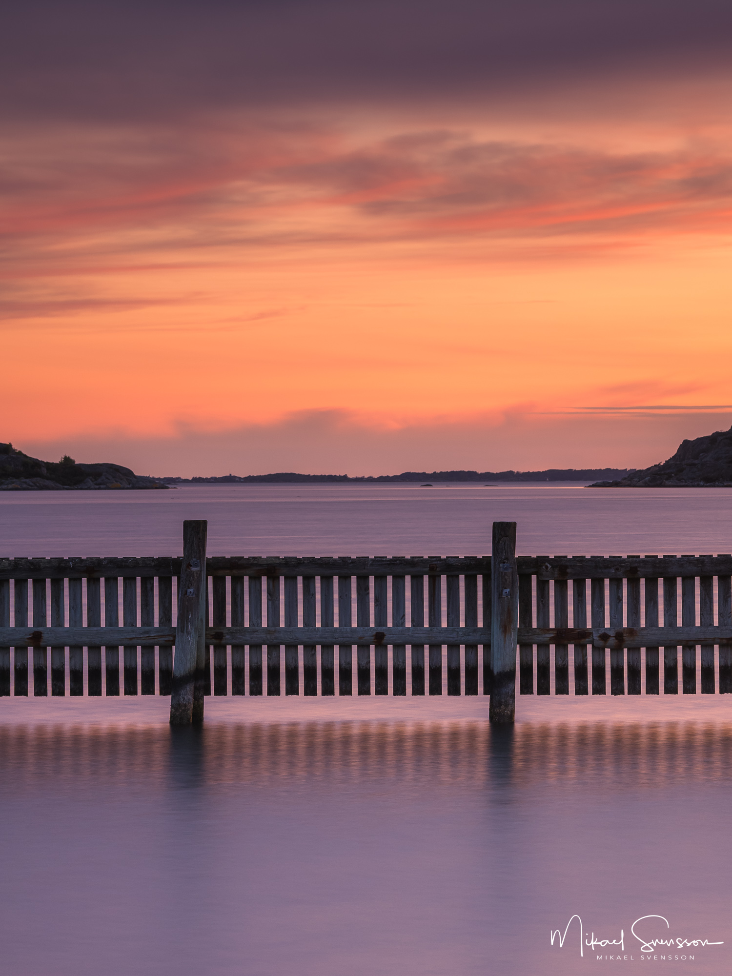 Solnedgång vid Billdal, Göteborg.