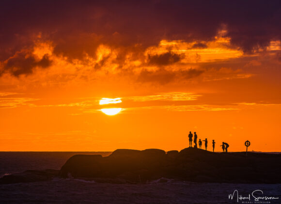 Solnedgång vid Steninge Halmstads kommun