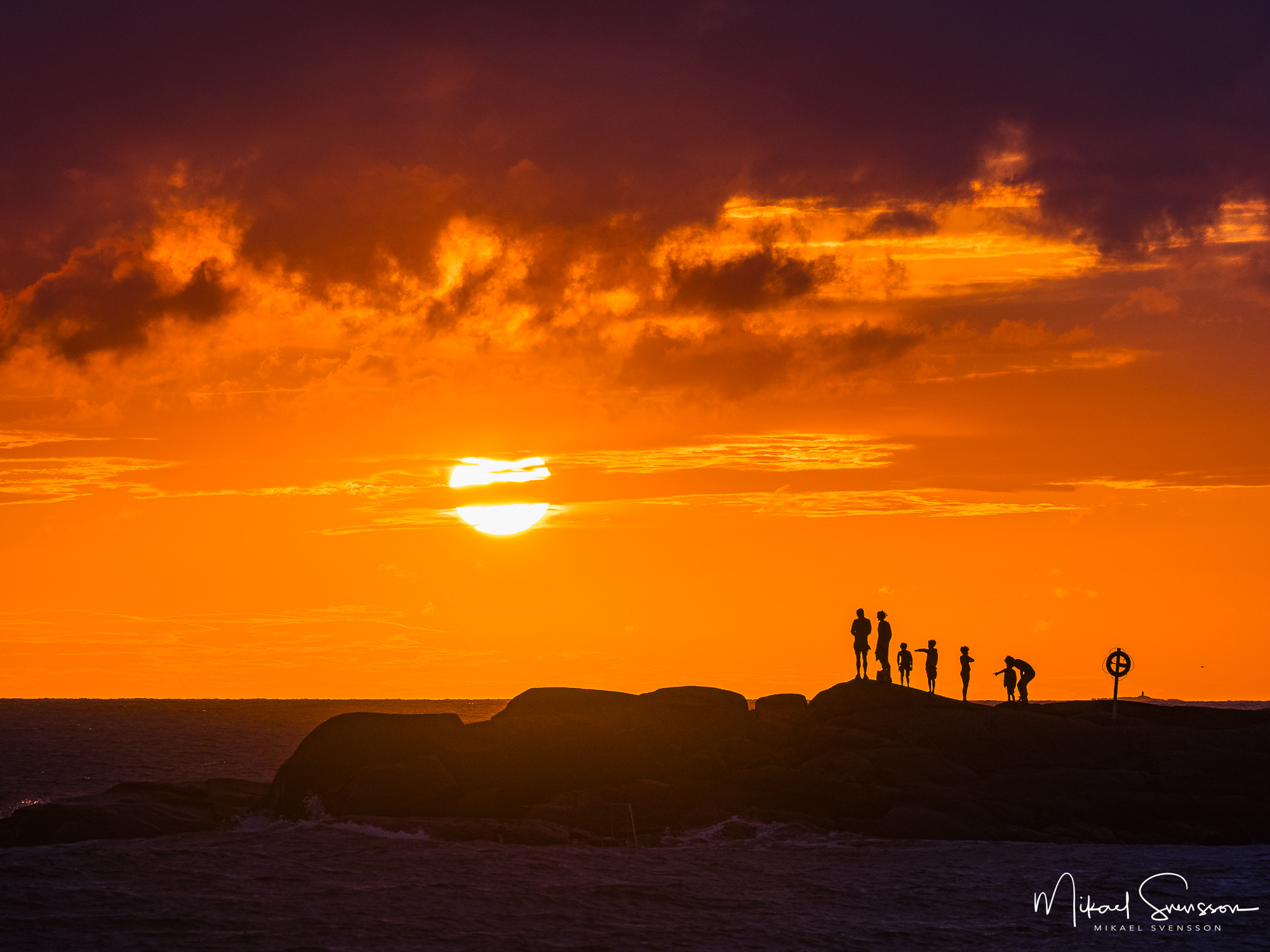 Solnedgång vid Steninge Halmstads kommun