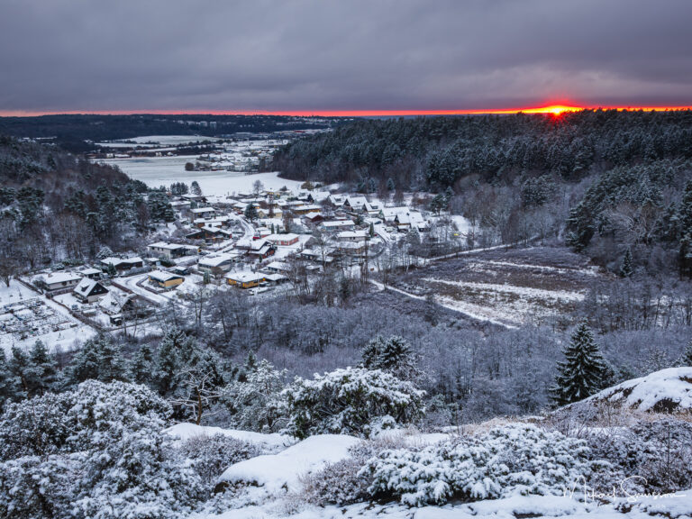 Utsikt mot Axgatan från Västerberget, Mölndal.