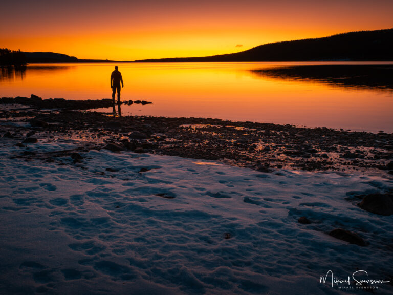 Soluppgång vid Lofssjön, Lofsdalen.