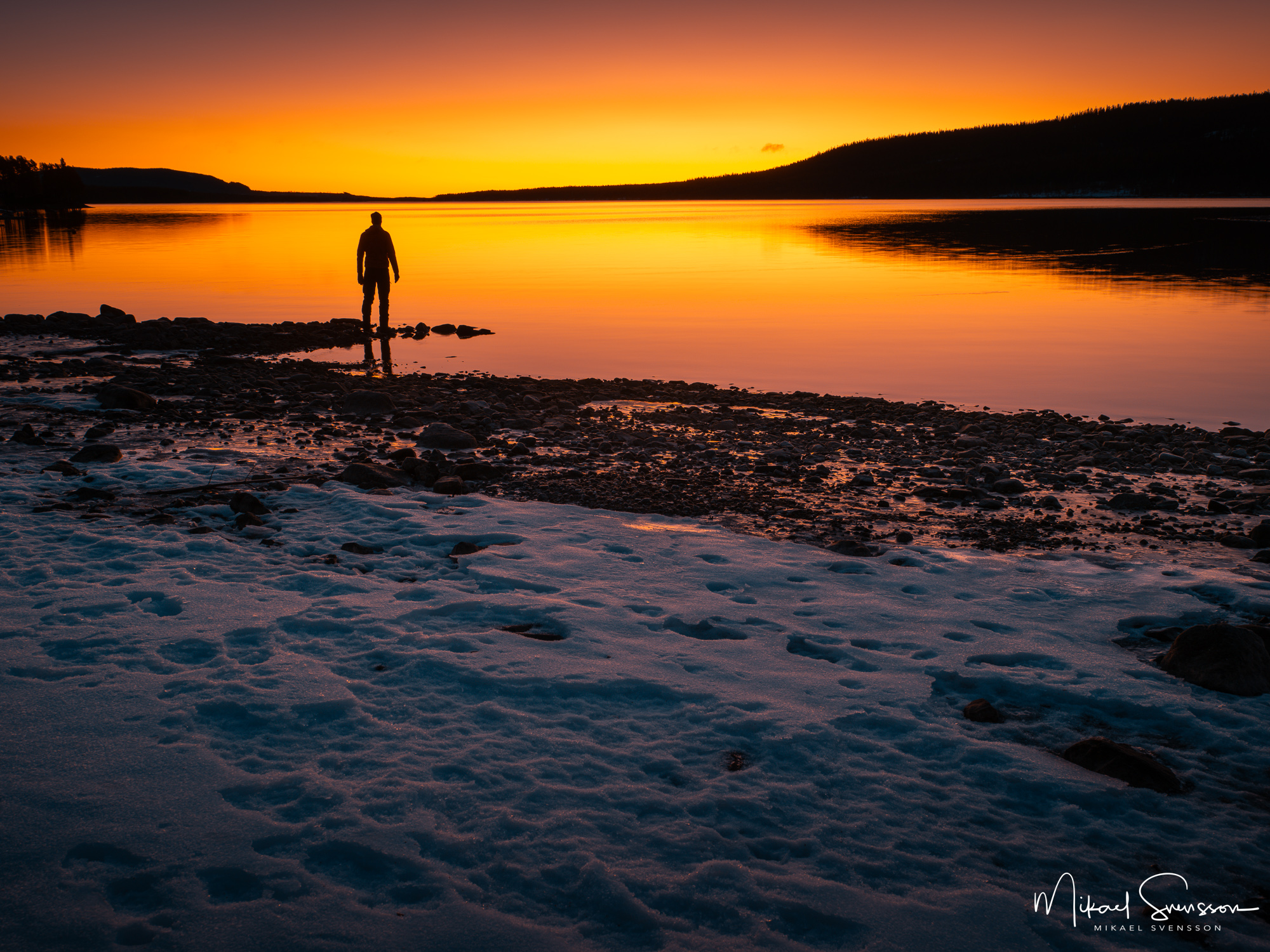 Soluppgång vid Lofssjön, Lofsdalen.