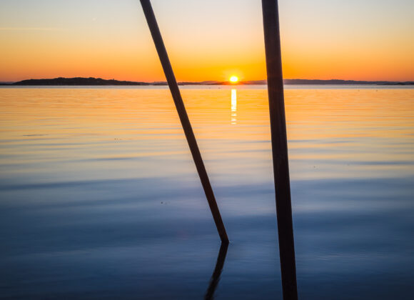 Solnedgång vid havet, Stegerholmen, Göteborg.