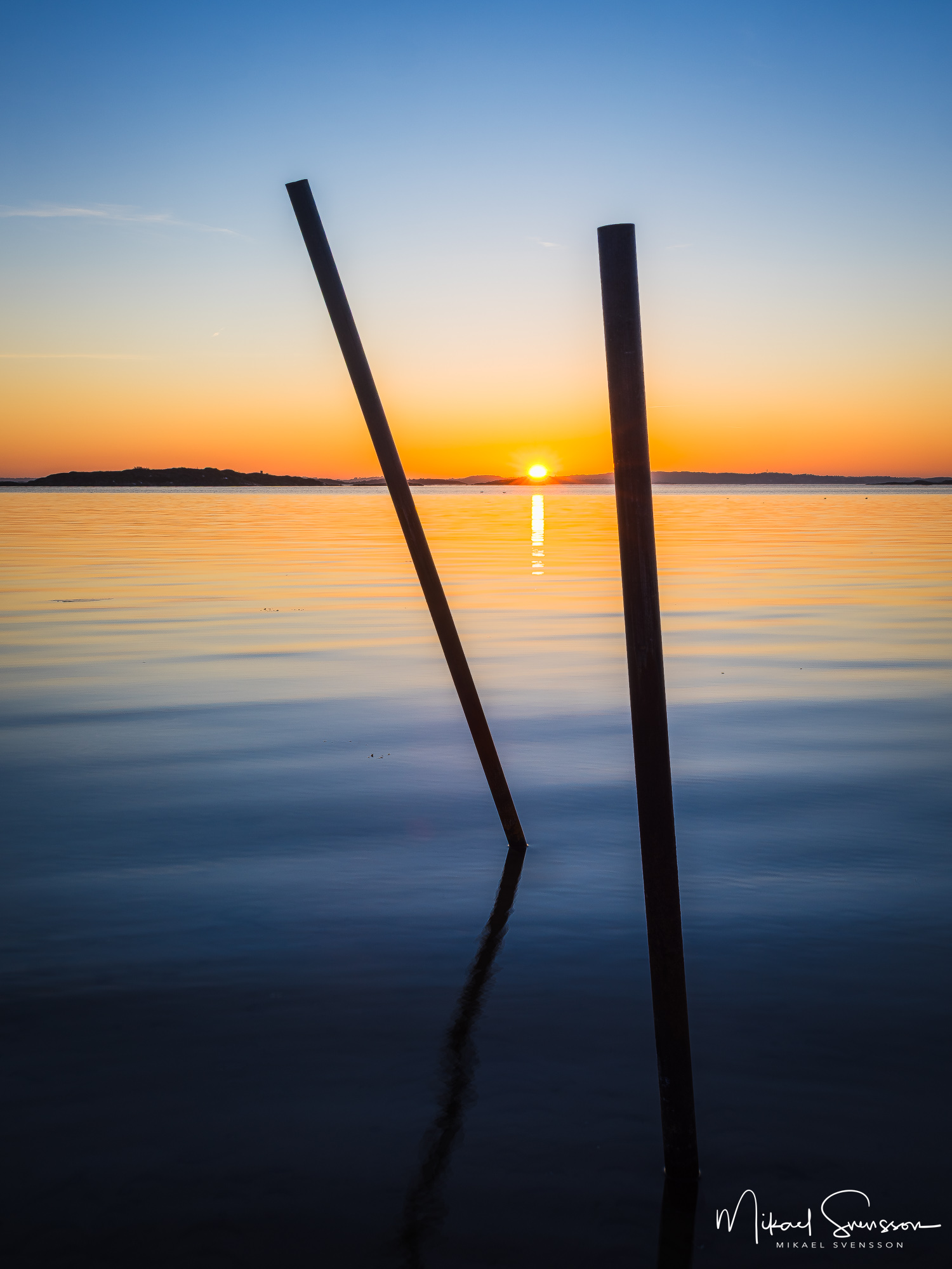 Solnedgång vid havet, Stegerholmen, Göteborg.
