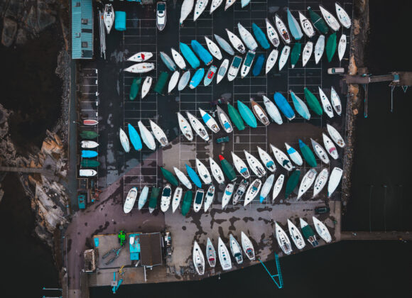 Saltholmen, Göteborg – Hamn och båtliv från ovan